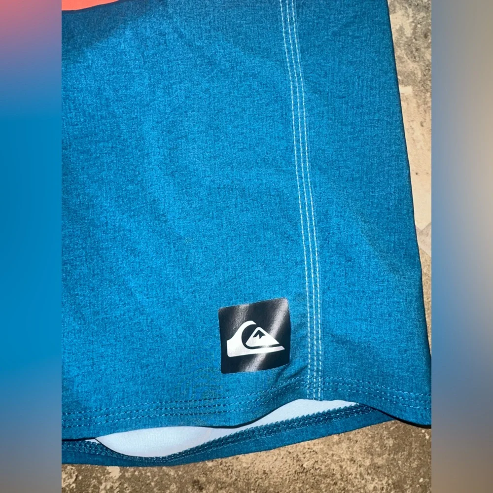 Quiksilver Blue and Orange Board Shorts Quick-Dry Swimwear